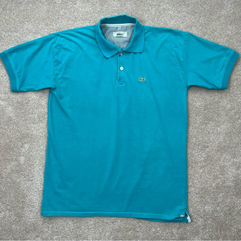 Lacoste Shirt Adult Extra Large Blue Polo Performance Golf Casual Preppy Men